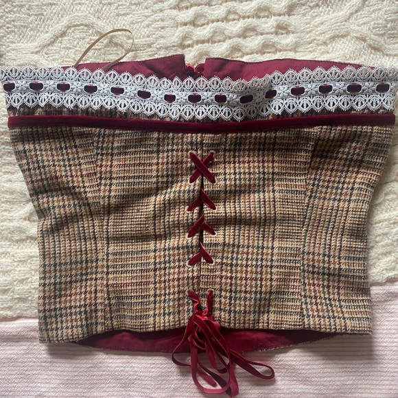 With Jean Sabrin Corset Top in Check - Picture 8 of 8